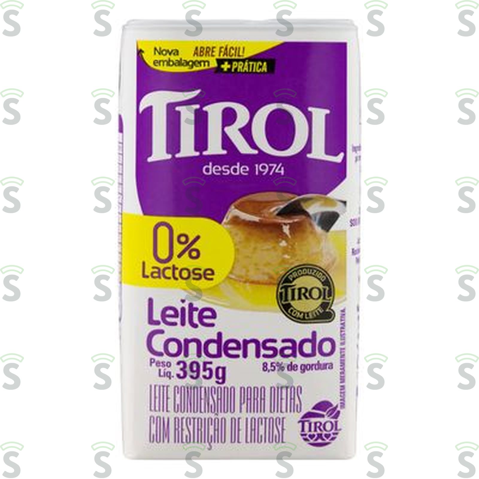 Leite Condensado Tirol Semidesnatado Zero Lactose Caixa 395gr