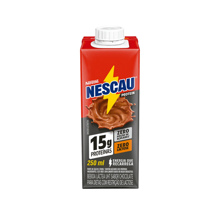 Bebida Láctea UHT Nescau Protein Chocolate Zero Lactose Caixa com Tampa 250ml