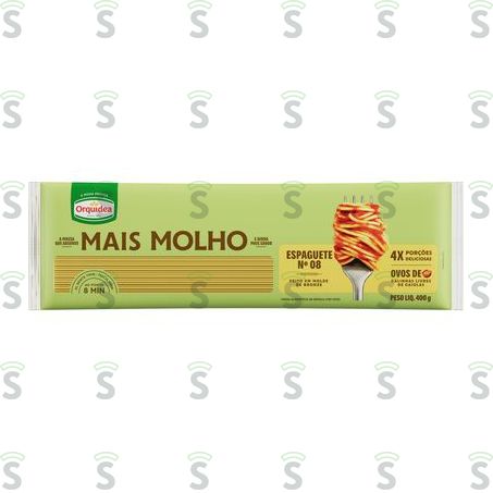  Massa Orquidea 400g Espaguete Mais Molho