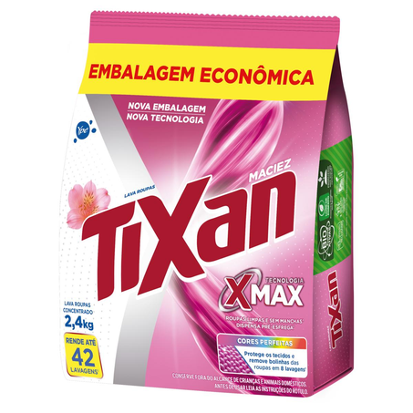 Sabão em Pó Tixan 2,4kg - Maciez - Sachê