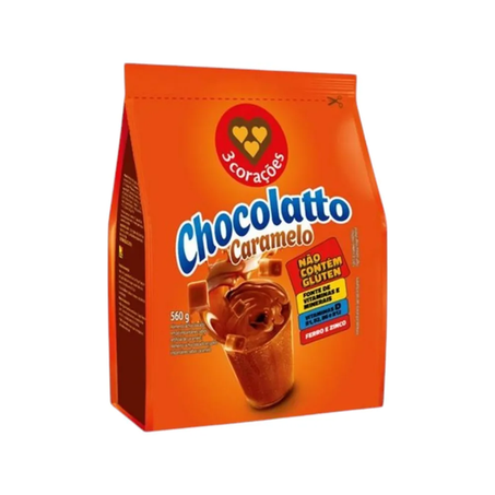 Achococolatado 3 corações chocolatto caramelo 560g