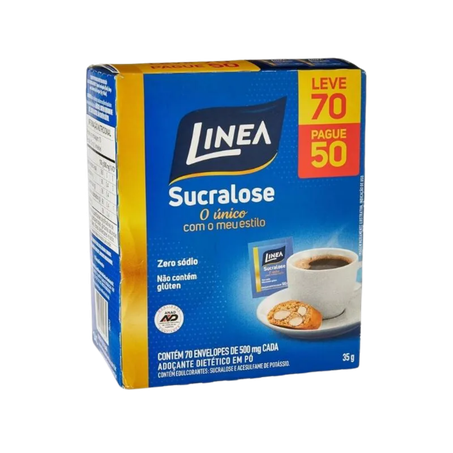 Adoçante Pó Linea Leve 70un Pague 50un Sachê Caixa 35g 
 