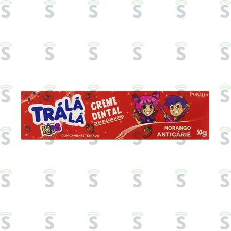  Creme Dental Trá Lá Lá Kids Morango Caixa 50gr