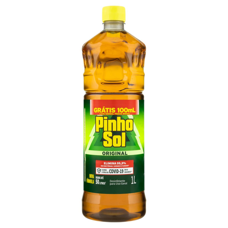 Desinfetante Pinho Sol Leve 1 Litro, Pague 900ml - Original