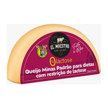 Queijo Minas Meia Cura Zero Lactose El Maestro - aproximadamente 500g