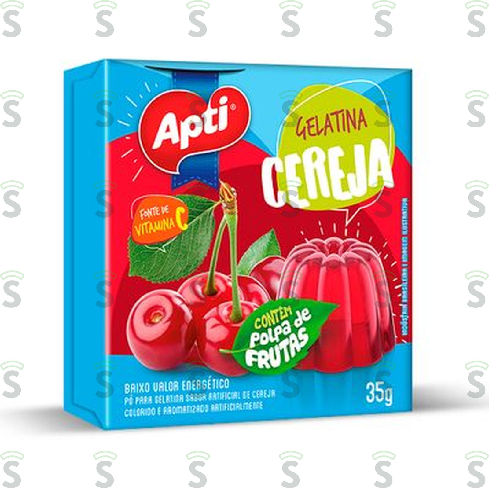 Gelatina Apti Cereja Caixa 35G