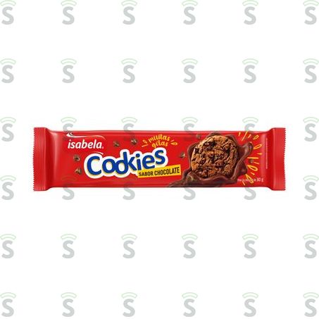  Biscoito Cookie Chocolate Isabela Pacote 80g