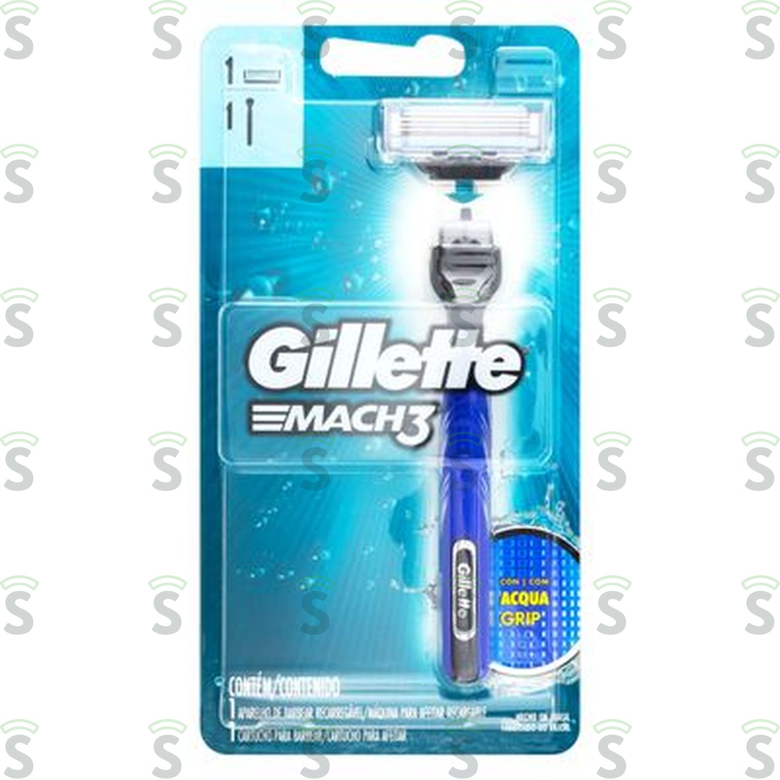 Aparelho de Barbear Gillette Mach3 Acqua-grip 1UN