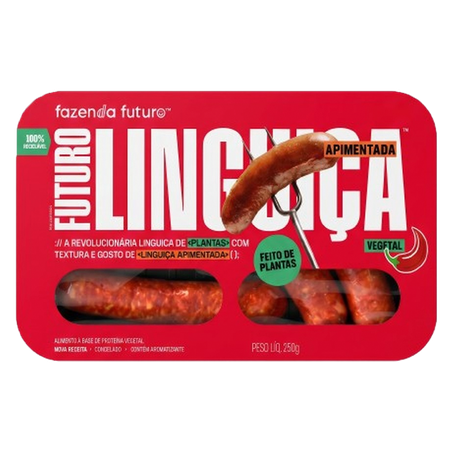 Linguiça Futuro Vegana Apimentada Congelada 250g