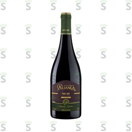  Vinho Brasileiro Tinto Seco Aliança Pinot Noir Campanha Gaúcha Garrafa 750ml