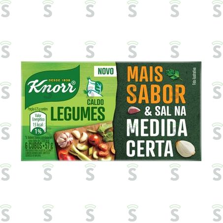  Caldo Em Tablete Knorr Legumes Mais Sabor Caixa Com 6un - 57gr