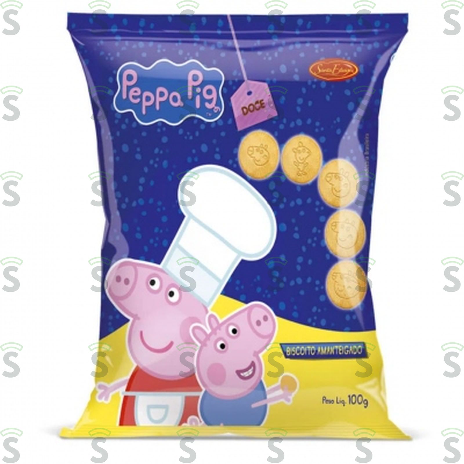 Biscoito Doce Santa Edwiges Peppa Pig Sabor Leite 100G