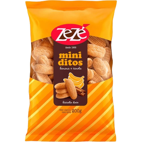 Biscoito Miniditos Zezé 200g - Banana e Canela
