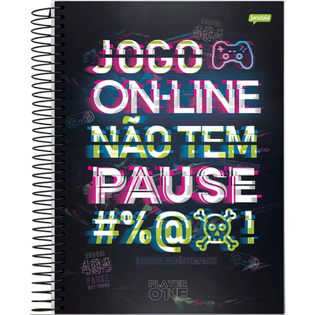 Caderno Espiral Jandaia 1 Matéria - 80 Folhas  - Capa Dura - Player