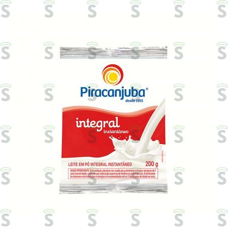 Leite Em Pó Piracanjuba Integral Instantâneo 200g