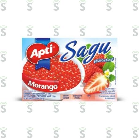  Sagu Apti Sabor Morango Caixa 250gr