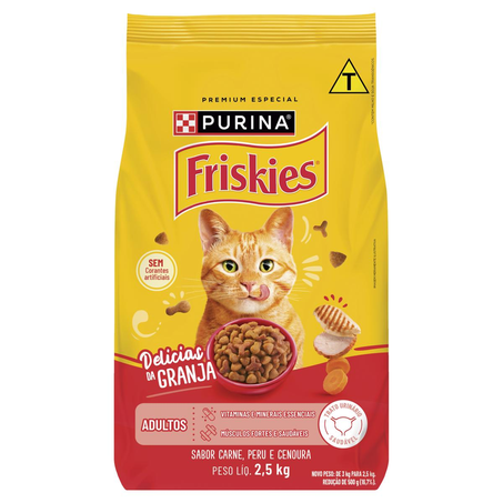 Ração Friskies 2,5kg - Adulto - Delicias da Granja