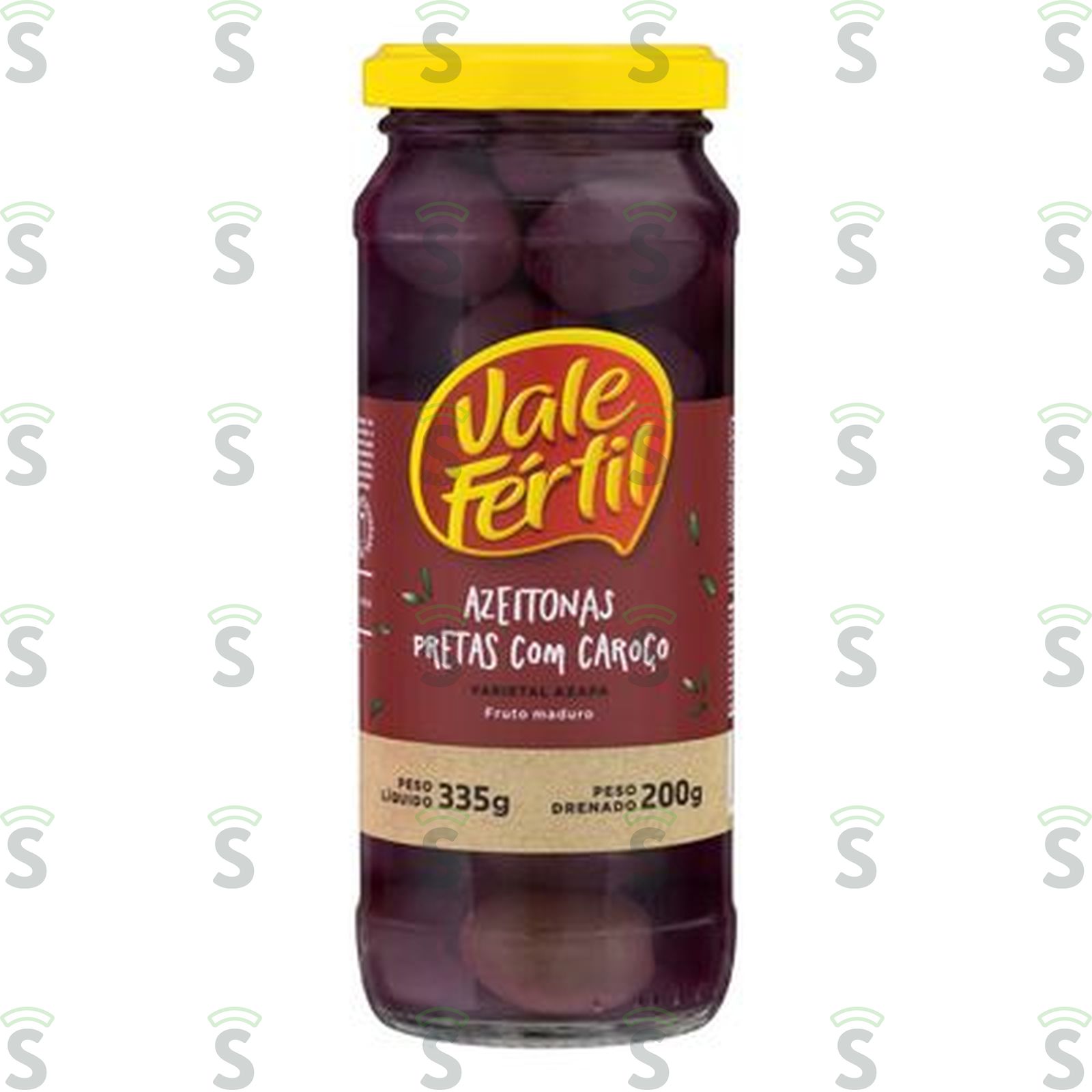 Azeitonas Pretas em Conserva Vale Fértil Azapa com Caroço Pote de Vidro 200gr