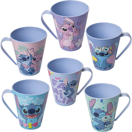 Caneca Plasutil 360ml - Stitch