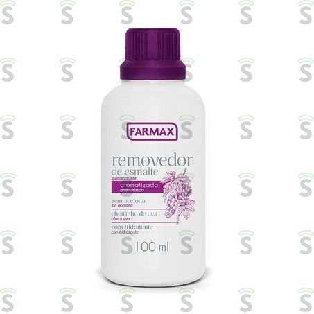  Removedor de Esmalte Aromatizado Farmax Uva Frasco 100ml