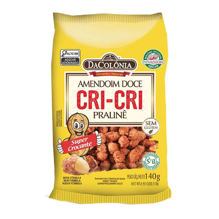 Amendoim Doce Dacolônia Crocante Cri-cri Pacote 140G