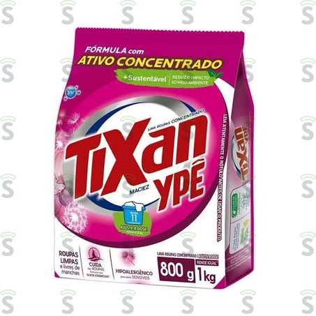  Lava-roupas Pó Concentrado Maciez Tixan Ypê Pacote 800g