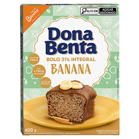 Mistura para Bolo Dona Benta 400g - Integral - Banana