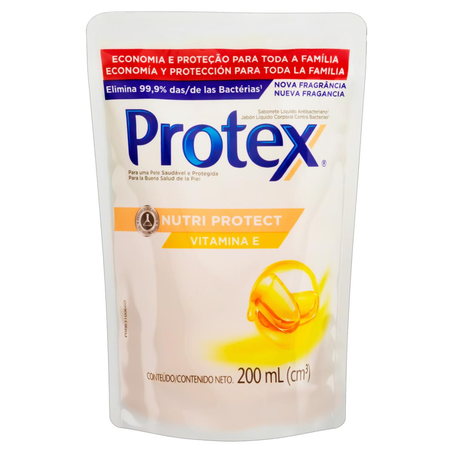 Sabonete Líquido Protex 200ml - Vitamina E - Refil