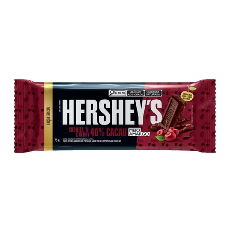 Chocolate Barra Hersheys 40% Cacau Cookies'n Cherry 75g