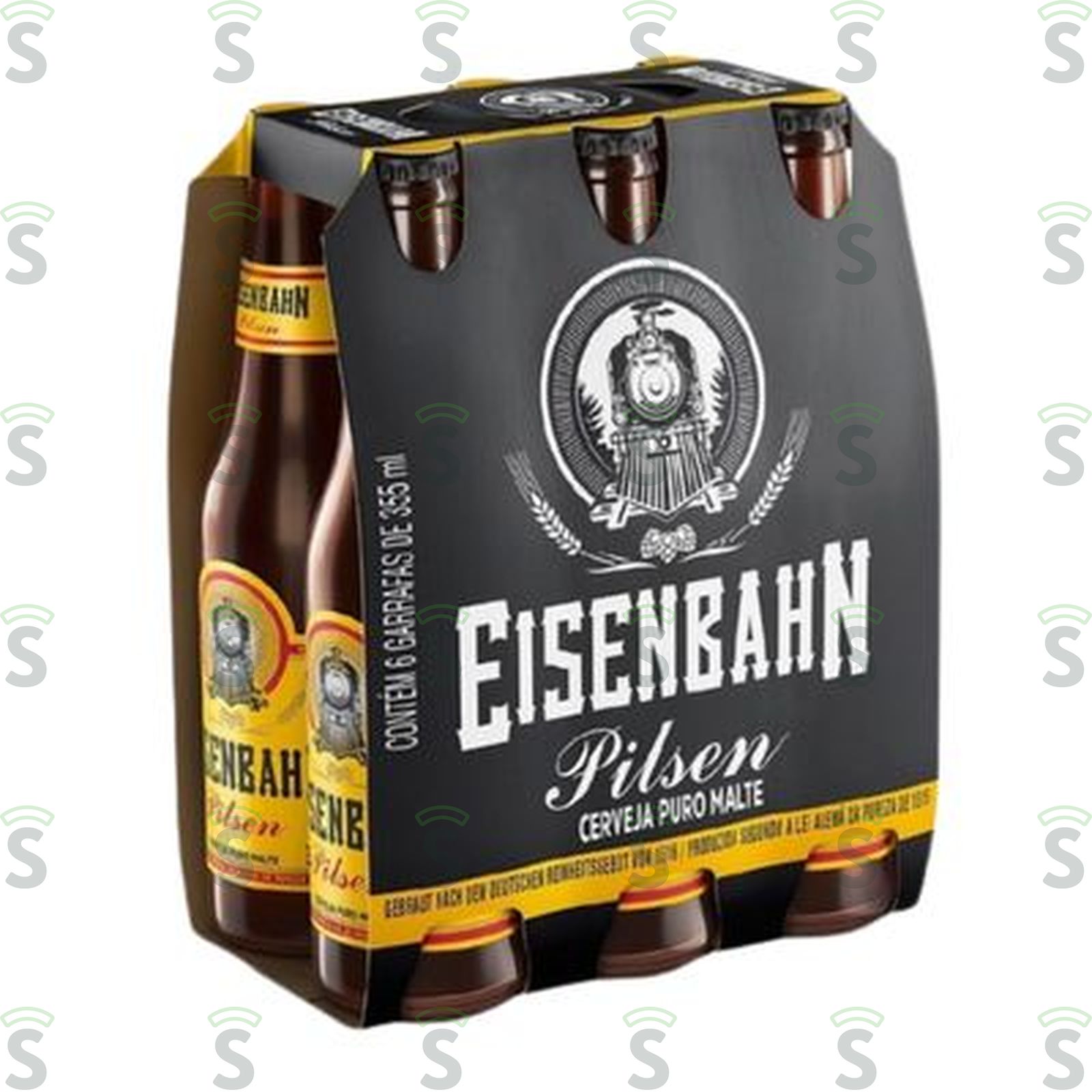 Cerveja Pilsen Eisenbahn Puro Malte Garrafa 355ml - Pacote com 6un - 2.1lt