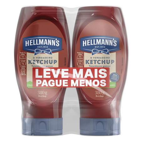 Conjunto de Ketchup Hellmanns Com 2 Unidades de 380g cada