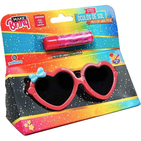 Kit Makebrinq Polibrinq Óculos e Protetor Labial - Ref. MK93
