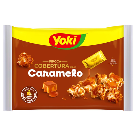 Milho de Pipoca para Micro-ondas Yoki 160g - Cobertura Caramelo