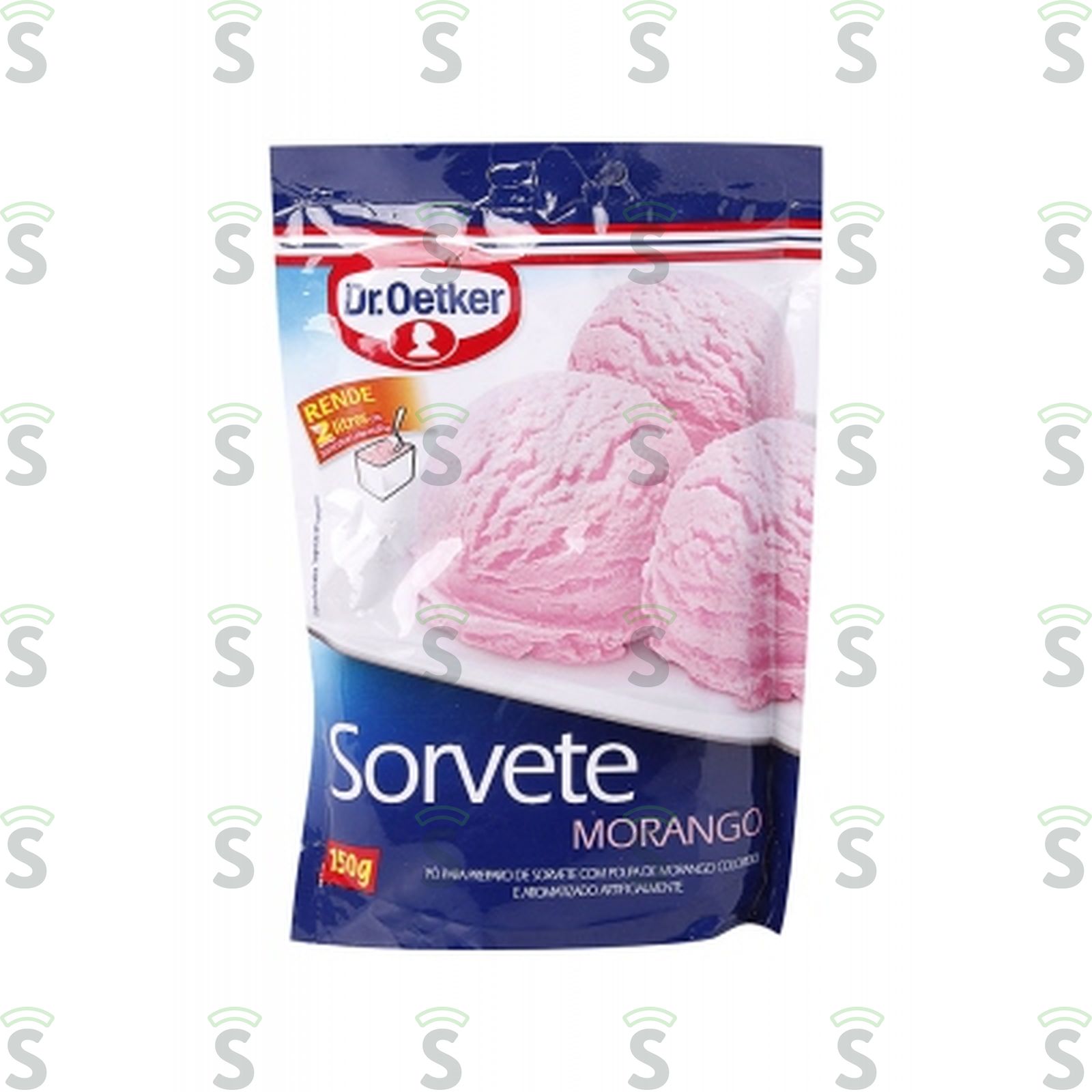 Oetker-po para sorvete 150g morango