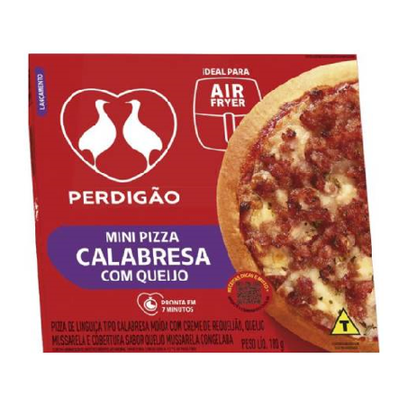 Mini Pizza Perdigão Calabresa C/Queijo Cong 180g