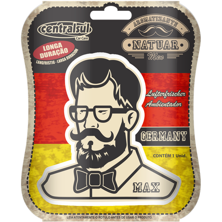 AROMATIZANTE AUTOMOTIVO CENTRALSUL MAX GERMANY PACOTE C/1UNID