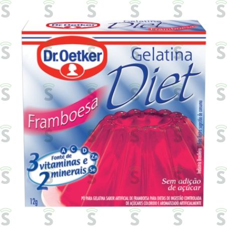 Gelatina Oetker Diet Framboesa 12g