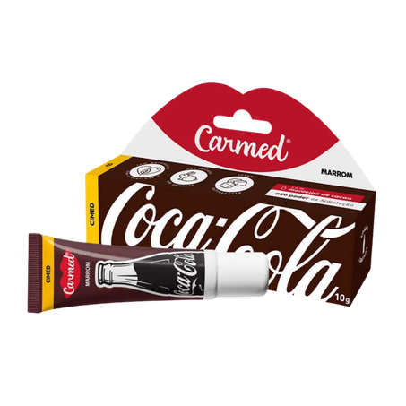 Hidratante Labial Carmed Coca Cola Marrom 10g 
 
