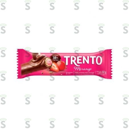  Chocolate Wafer Trento Morango 32g
