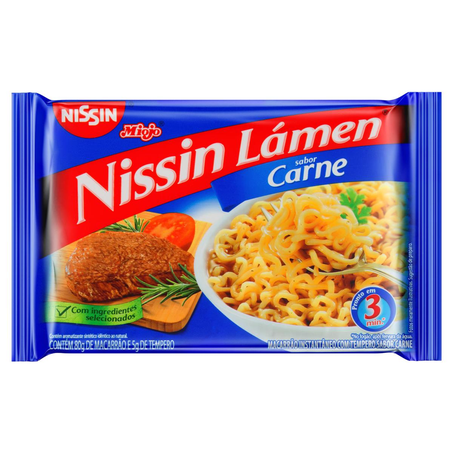 Massa Instantânea Nissin 85g - Carne