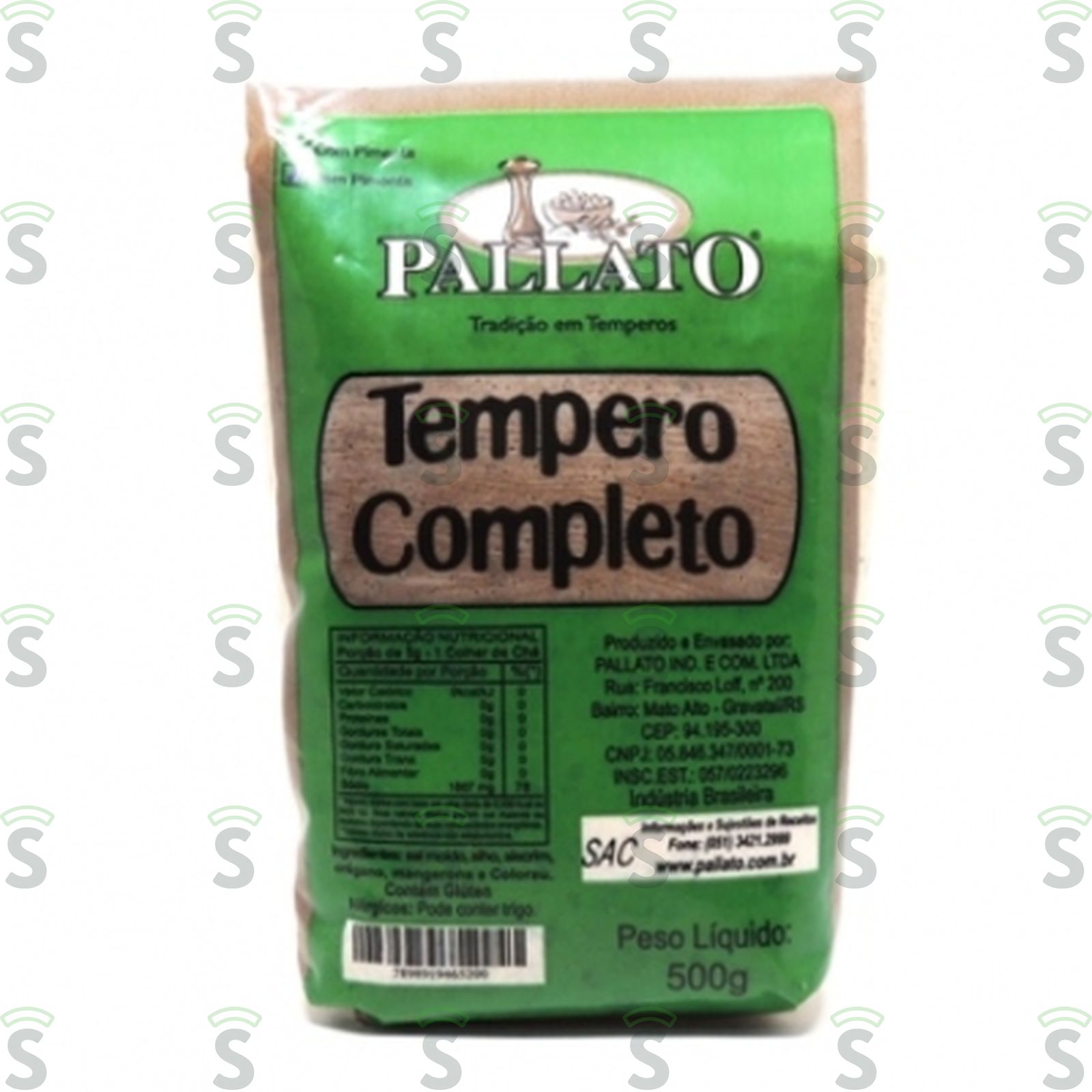 Sal Pallato Temperado Completo Sem Pimenta 500G