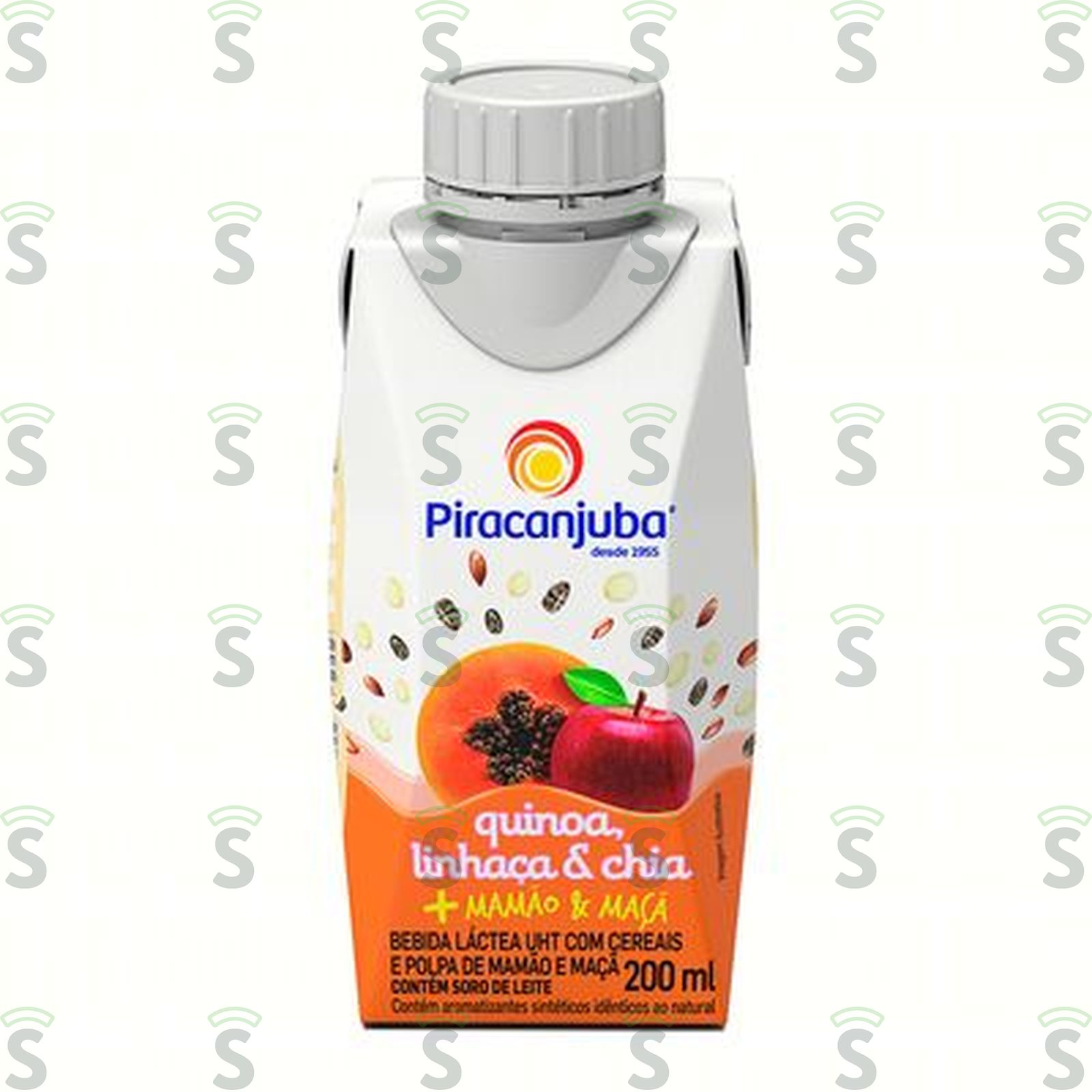 Bebida Láctea UHT Piracanjuba Mamão & Maçã com Quinoa, Linhaça e Chia Caixa 200ml