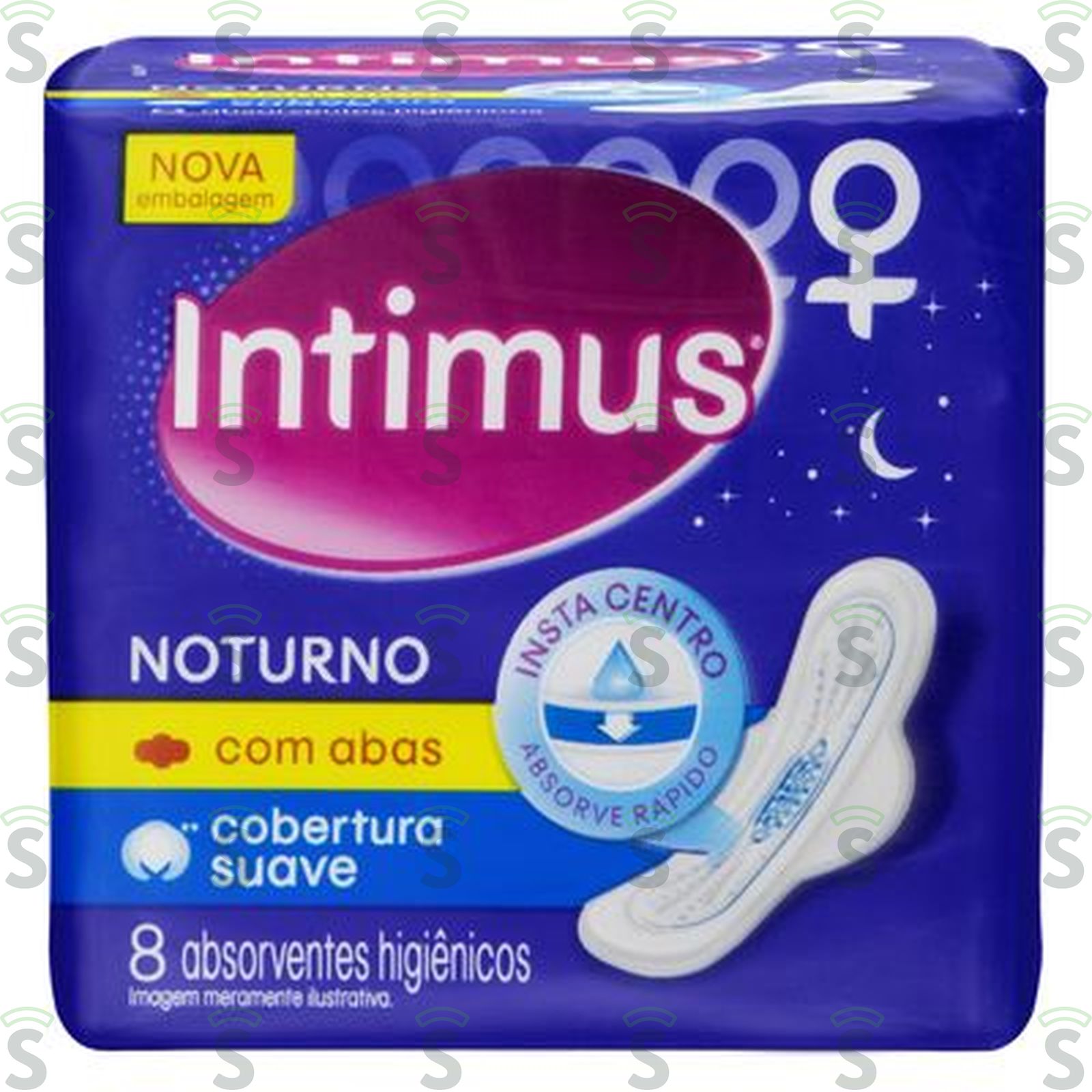 Absorvente Intimus Noturno Suave com Abas Pacote 8UN
