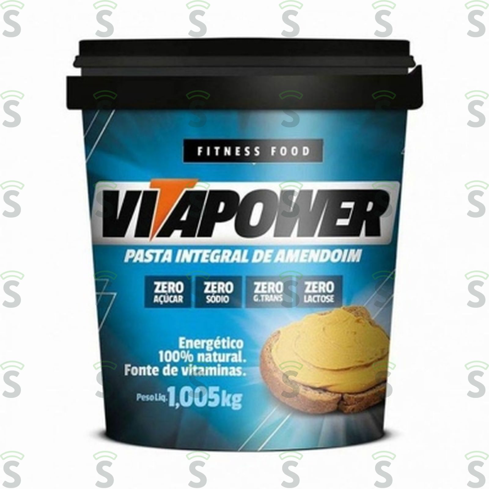 Pasta de Amendoim Integral Zero Lactose Zero Açúcar Vitapower Pote 1.005kg