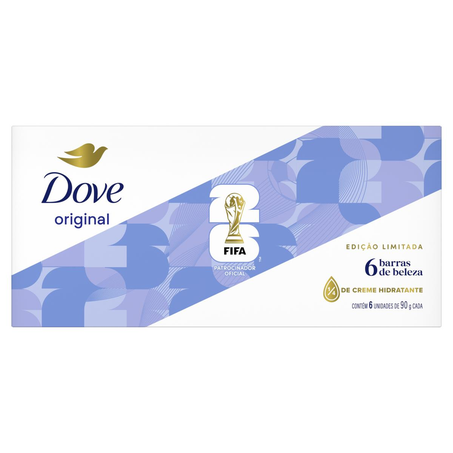 Sabonete Dove 90g - Branco - Com 6 Sabonetes - Leve Mais, Pague Menos