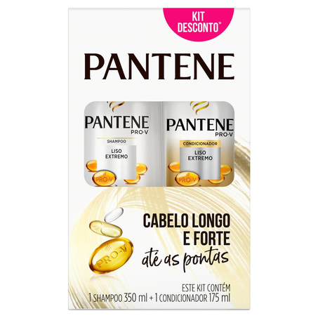 Conjunto Pantene 350ml - Shampoo + 175ml - Condicionador - Liso Extremo