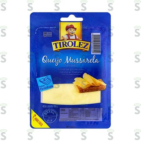  Queijo Mussarela Tirolez Fatiado 150g