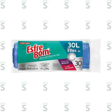  Saco de Lixo Esfrebom 30l Rolo 30 Un