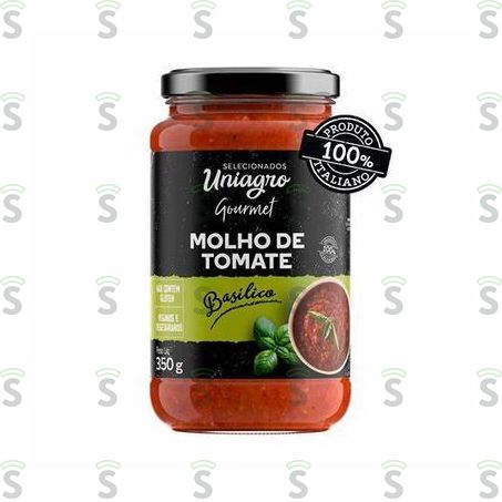  Molho Tom Uniagro Basilico Vd 350g