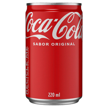 Refrigerante Coca-Cola 220ml - Tradicional - Mini - Lata